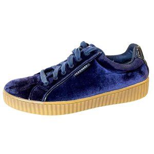 Skechers Women's Mila-Velvet Blue Casual COMFORT Sneaker/Walking Shoe Sz 8.5